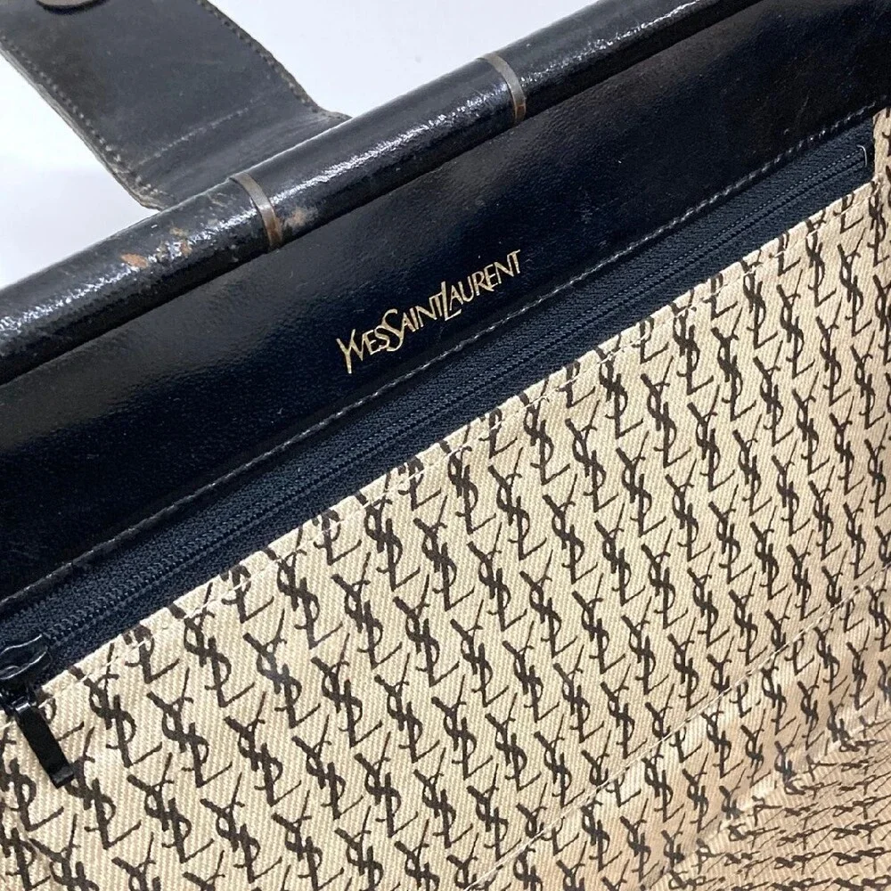 Yves Saint Laurent Clutch Bag Black Ysl #240726Y22B - Picture 10 of 10